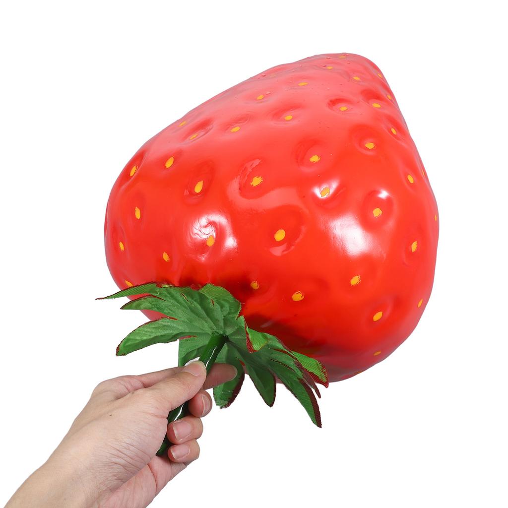 Extra Large Simulation Strawberry Fake Fruit Decorative Artificial Lifelike Photo Prop for Party Home Kitchen Display