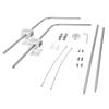 1 set Staffa Regolabile in Lega di Alluminio per Acquario Supporto Robusto Resistente Supporto Sospeso Stand per Illuminazione Acquario Luce
