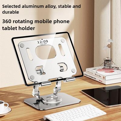 1x Adjustable Laptop Stand 360 Rotating Foldable Laptop Riser for Desk