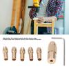 3 sets 0.5-3mm Capacity Brass Drill Chuck 4 Jaw Electric Drill Chuck  For Rotary Tools
