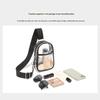 Waterproof Transparent PVC Shoulder Bag - Fashionable Korean Style Unisex Messenger & Sports Chest Bag