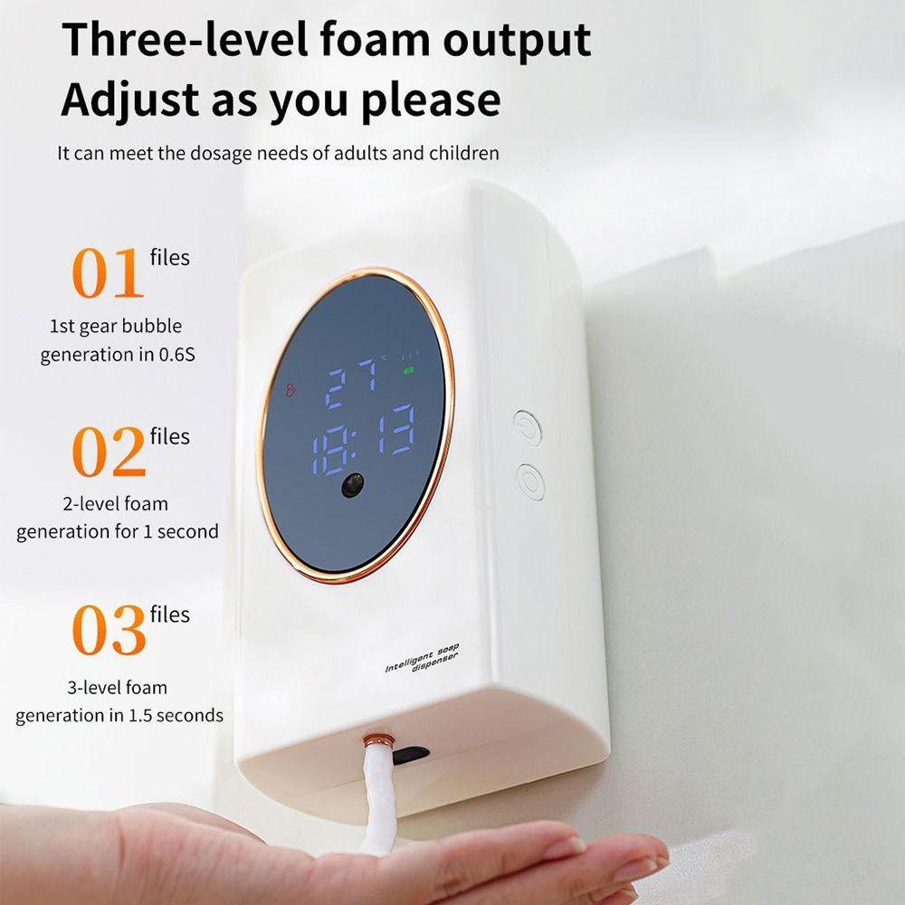 Wall Mounted Automatic Soap Dispenser Smart Sensing USB Rechargeable Hand Sanitizer Dispenser Large Capacity 480ml