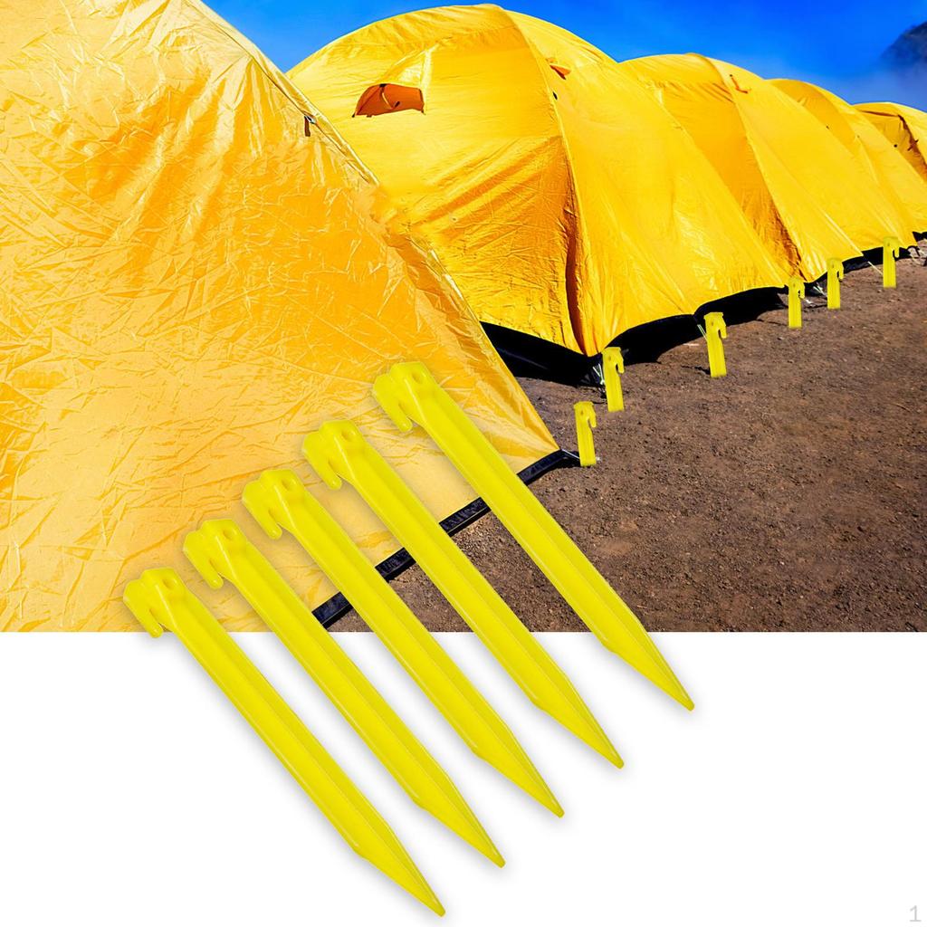 5 Pack Tent Stakes, Pegs, Awning Shelter Ground Garden Lightweight Camping
