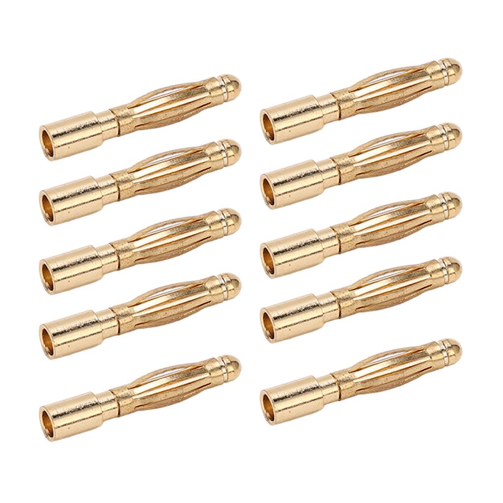 2.0mm Bullet Banana Connectors Pure Copper Nickel Plated Bullet Banana Connectors for Line Plug in