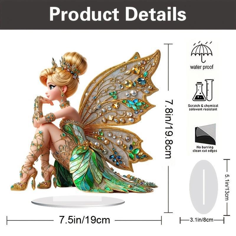 1pcs Flower Fairy Elf Acrylic Bedroom Decoration Living Room Decoration Home Decoration, Gifts for Family and Friends