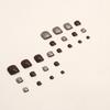 Champagne flash solid color burgundy New Year's bride's foot nail nail piece manicure foot wear nail product