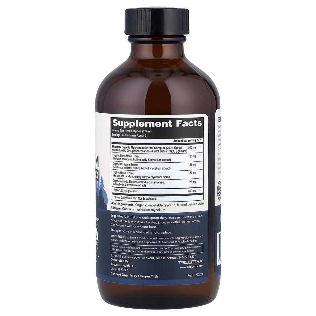 Triquetra Health, MycoMax®, Mushroom Extract Complex, 8 Fl Oz (240 Ml)
