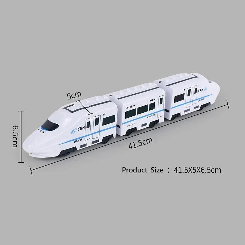Kids DIY High-Speed Railway Train Toy with Electric Sound and Light Educational Puzzle for Boys and Girls Perfect Birthday Gift