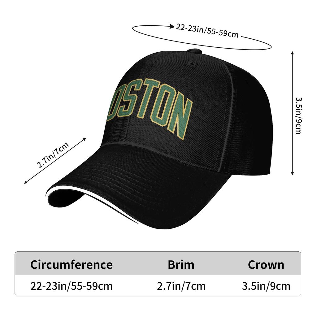 Summer Casual Baseball Cap Green Boston Running Hippie Hip Hop Hats For Couple Women Adjustable  Stylish Baseball Caps