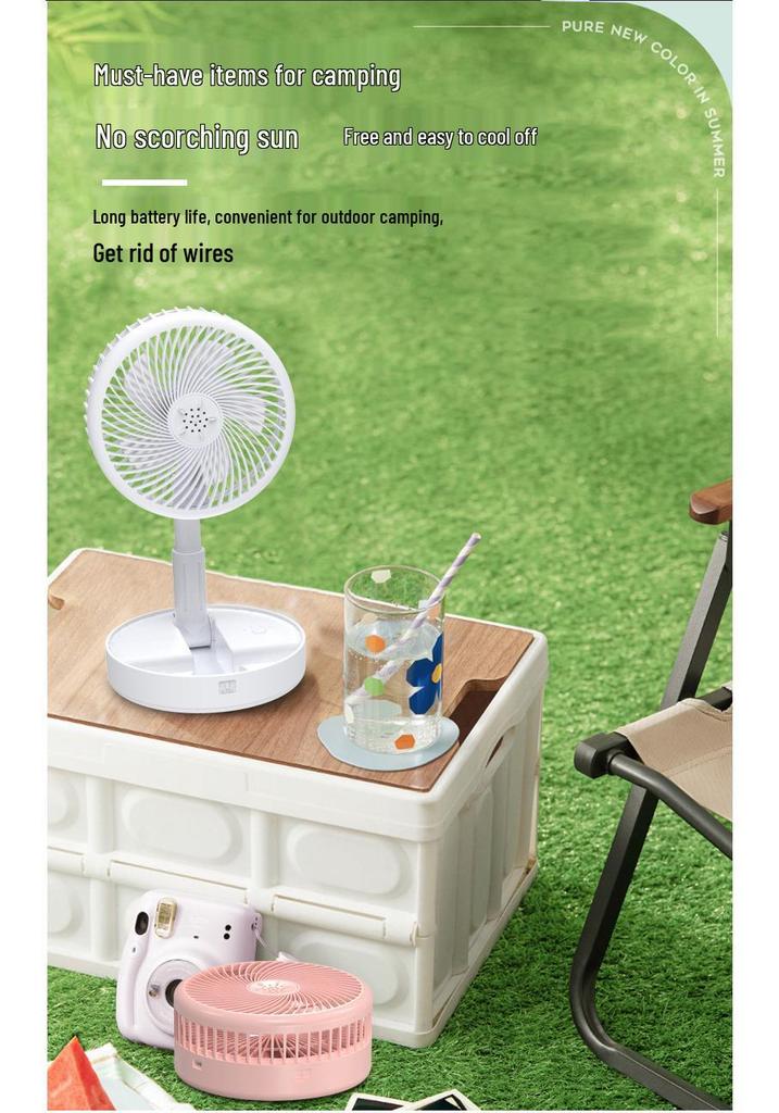 Portable Folding USB Electric Fan for Dorm, Office & Outdoors
