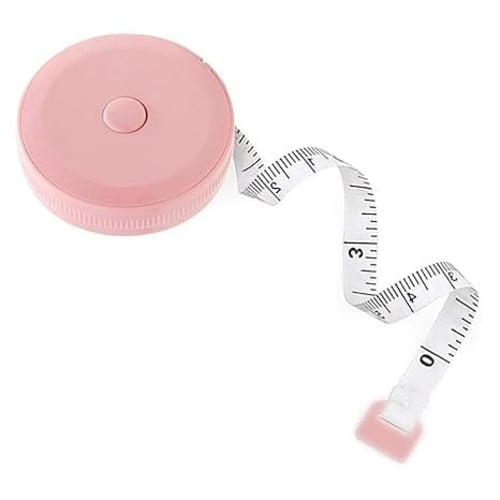 Tape Measure with Rewind Button, Double-Sided Graduations, Lightweight and Compact, for Sewing, Crafts, Height Measurement, and Clothing Measurement (