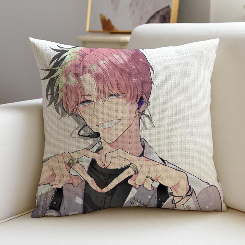 Romantic TTamons BSideS Cushion Cover Breathable and skinfriendly linen pillowcase square removable and washable cushion
