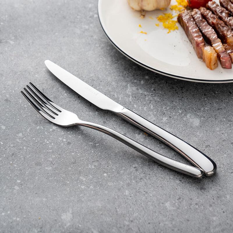 Onlycook Stainless Steel Steak Cutlery & Plate Set