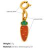 Small Fresh Pastoral Cute Vegetable Series Jewelry Buckle Pendant Stainless Steel DIY Bracelet Necklace Accessories