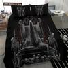 Skull Chevalier Duvet Cover Set King Size Horror Skeleton Bedding Set Day Of The Death Comforter Cover 2/3pcs For Boys Men Gifts