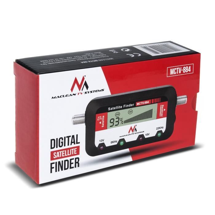 Compteur Satellite À Affichage Numérique Maclean MCTV-884+ Câble 25cm FF