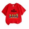 Kids Boys Girls 100% Cotton Crew Neck Short Sleeve T-Shirt, Cute Casual Funny Cartoon Walking Print Soft Breathable Lightweight Summer Daily Wear Top