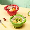 Large Capacity Fruit Vegetable Washing Bowl Double Layer Food Storage Container  Household