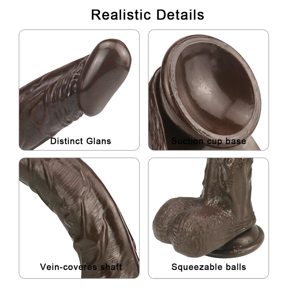 Brown 23cm Orgasm Dildo for Women Anal Plug Long Vaginal G-Spot Stimulator Sex Multi-speed Waterproof Pussy Adult 18 Toys