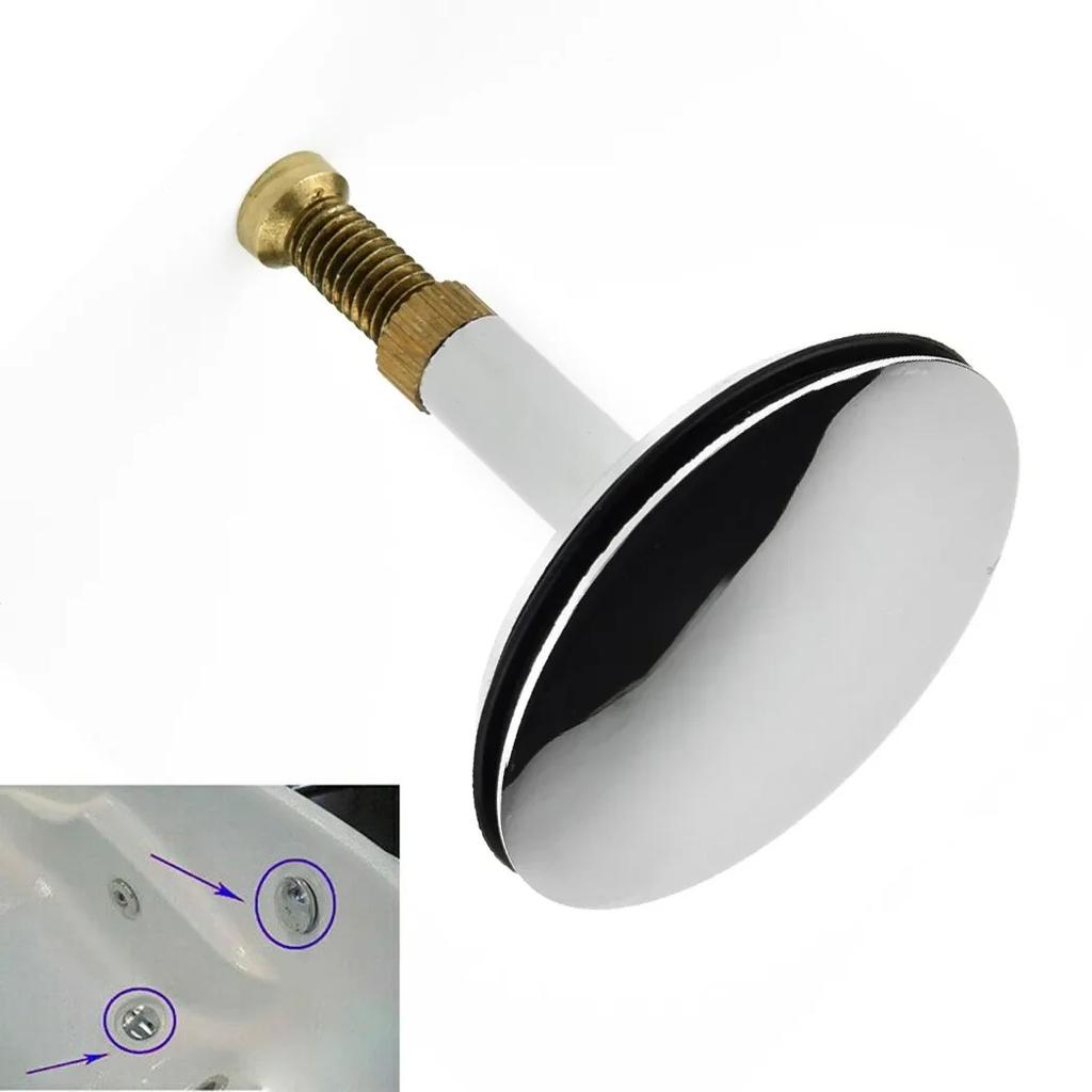 43mm Bathtub Plug Adjustable Bath Pop Up Waste Stopper Plug Only Flat Seal Brass Bathroom Tub Drain Drainer Strainer Accessories