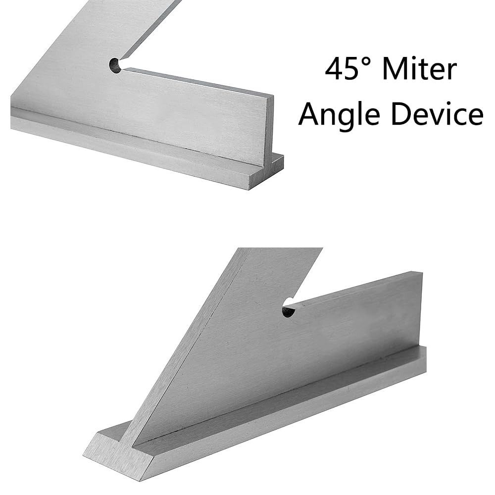 45° 45 Grad Flachwinkel-Lineal Langlebig Stabil Multi-Kombinations-Lineal Kohlenstoffstahl Präziser Winkel-Winkelmesser Werkzeug-Set Zimmermann