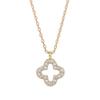 Korean Fashion Zircon Four-Leaf Clover Necklace - Women's Simple Lucky Pendant Jewelry