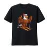 Eagle Skiing Skier Fun Cartoon Ski T Shirt Vintage Washed Breathable Unisex Slightly Versatile Graphic Stretched Homme