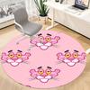 Pink Panther Pattern Office Round Area Rug, Indoor Mat Suitable For Office, Under Office Chairs Bedroom Living Room Home Decor, DT1212074