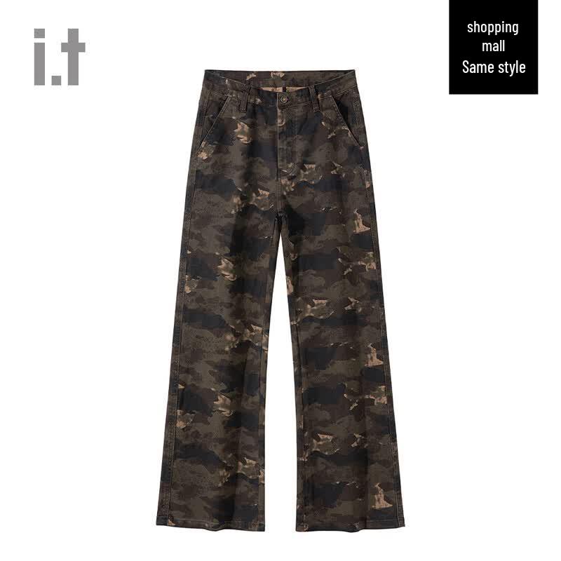 CHOCOOLATEi.t Unisex Camouflage Loose Fit Casual Pants