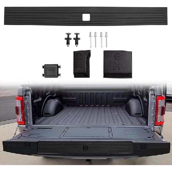 RANSOTO Tailgate Molding Trim Compatible With    2024 2025 Ford F150 F-150 Flexible Flex Step Cap Top Trim Protector Cover Replaces FO1904150C,