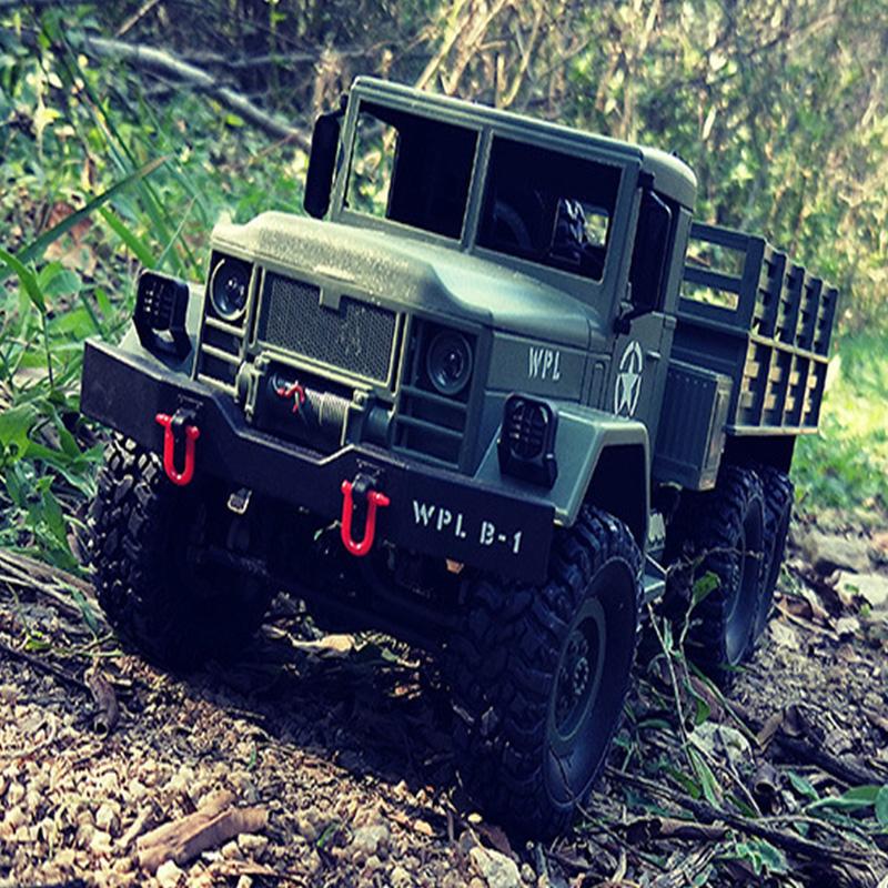 Wpl B16 Six Wheel Drive Climbing Military Truck 2.4G Full Scale Military Card Rc Climbing Remote Control Car Toy Gift