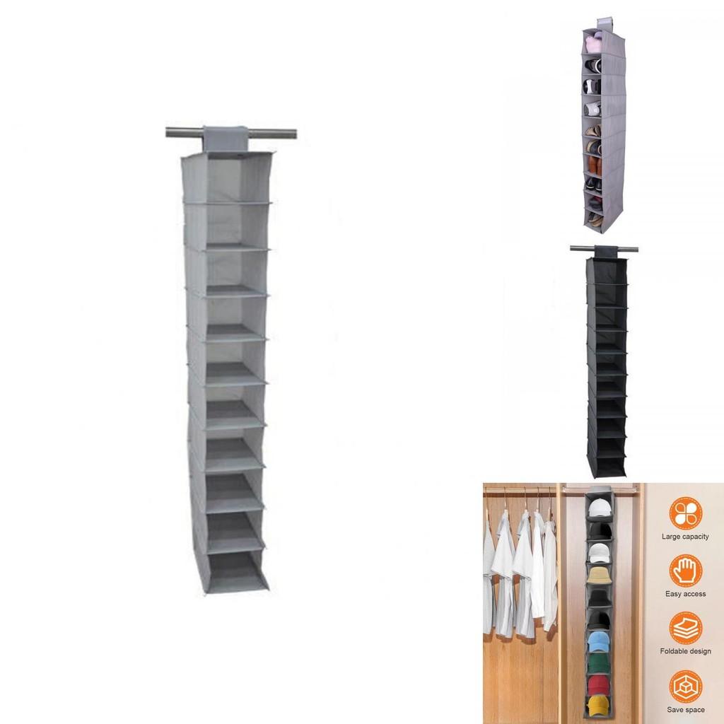 Shoe Storage Bag With Multiple Layers For Bedroom Closet And Wall Hanging Organization