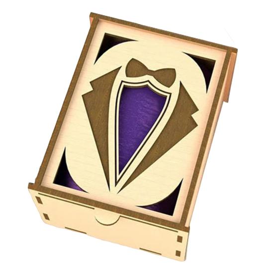 

Коробка для хранения галстуков на День отца, прочная, деревянная, переносная, дорожная, органайзер для галстуков, контейнер, держатель для мужа, папы, подарок B