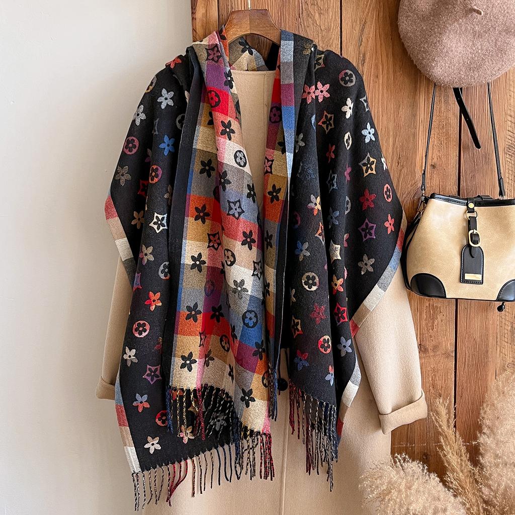 New Brand National Style Cashmere Scarf Winter Women Shawls Warm Blanket Wraps Female Foulard Bandana Thick Scarves