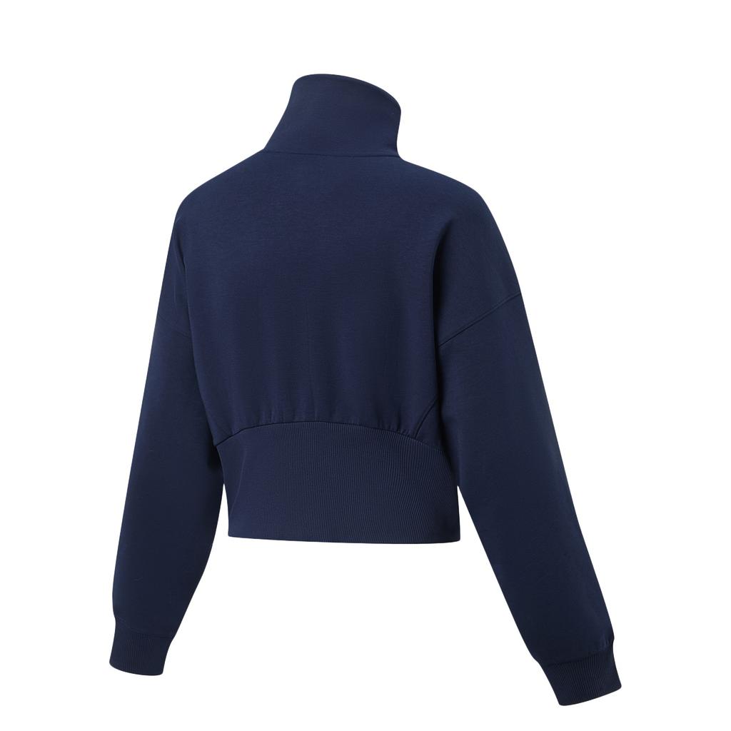 Li Ning Fitness Series Quick-Dry Cool Stand Collar Logo Stitching Workout Jacket Women Jackets AWDW416-2