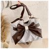 Neue Mode Polka Dot Schleife Spitze Große Kapazität Schultertasche für Damen Pendler Tote Handtasche