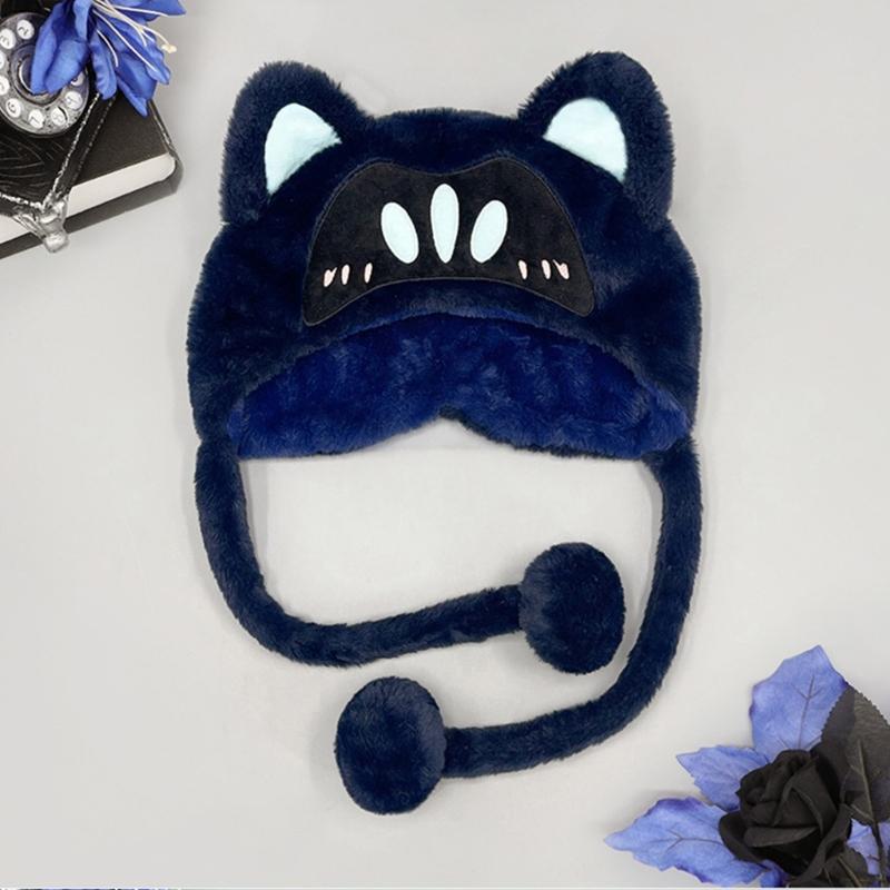 Soft Plush Cats Ear Pullover Hat For Women And Girl Warmth Autumn Winter Cold Weather Activity Warm Headwear