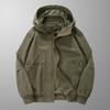 Giacca con Cappuccio in Cotone da Uomo Primavera e Autunno Casual da Esterno American Style Tooling Larga Giacca da Montagna