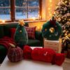 Christmas Plush Pillow With Santa Tree Candy Ring For Holiday Home Decor