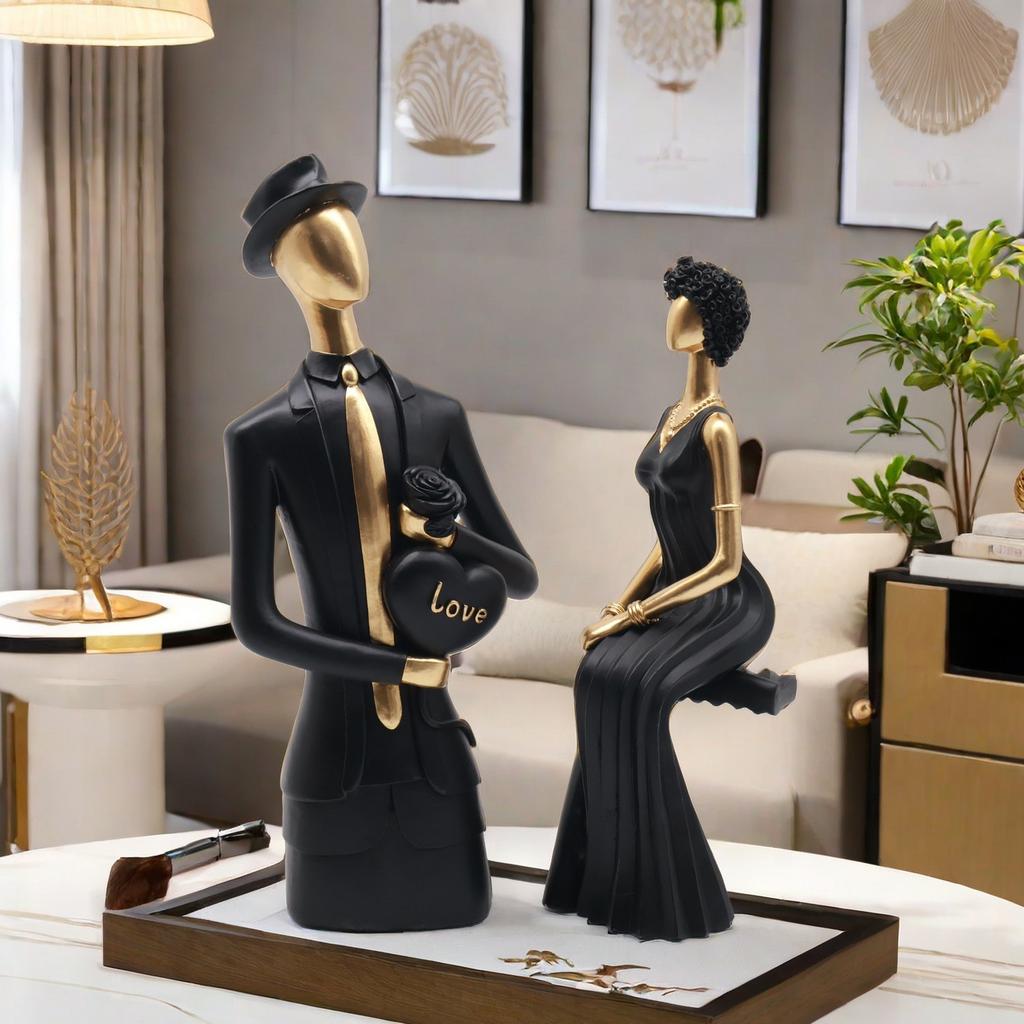 Nordyckie Ozdoby dla Pary Dekoracja Domu Dekoracja Świąteczna Atmosfera Rzemiosło z Żywicy Prezenty Ślubne