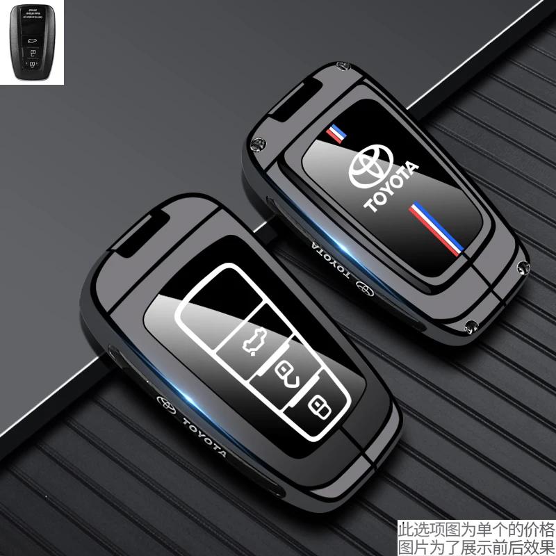 Hight Quality Galvanized Alloy Car Key Cover Case For Toyota Camry Mark X RAV-4 PRADO COROLLA HIGHLANDER 2 3 Buttons Keyless