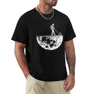 Astronauts Cherish The Lunar Environment Funny Print T-Shirts Men Loose Oversize Clothing Cotton Summer Soft Tshirt Hip Hop Tees
