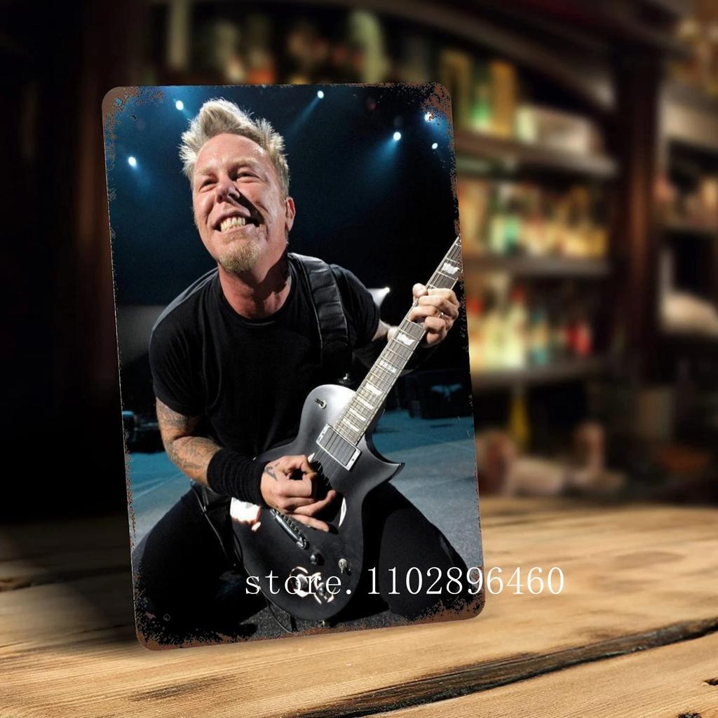 James Hetfield Metal Plaques & Signs Wall Decor Vintage Tin Signs Captain Metal Poster Decor for Bar Pub Club Wall Decoration