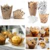 50pcs Newspaper Style Baking Cup Cupcake Liner Cupcake Wrapper Molde Cupcake Paper Cups Bakeware Tool for Wedding Birthday Party