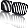 Car Front Bumper Grille Gloss Black Left Right Kidney Racing Grill for BMW X5 E70 X6 E71 2006-2015