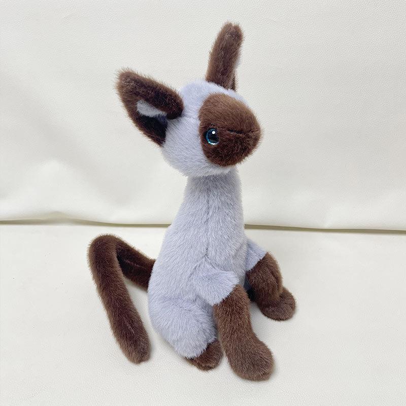 

Cat doll cute animal plush toy Internet celebrity wedding throwing Siamese cat children companionship gift full length 30cm