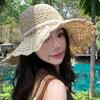 Women's Ethnic Style Woven Straw Sun Hat Large Brim Summer Beach Shade And Sun Protection Hat For 2026