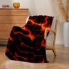 1Pc Lava Flow Print Flannel Blanket - High-Thermal Insulation, Soft & Smooth, All-Season Luxury Bedspread For Bed, Sofa, Travel