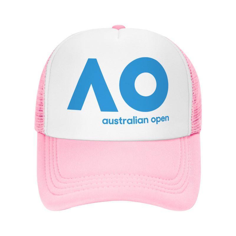 Australian Open AO Print Mesh Baseball Cap Summer Breathable Sun Visor Hats Unisex Adjustable Snapback Caps Trucker Hat