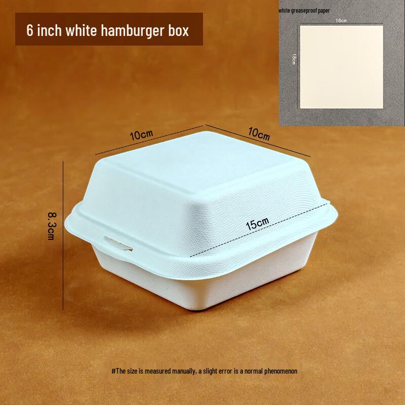 MOLUONA Disposable Wheat Straw Burger & Bento Boxes